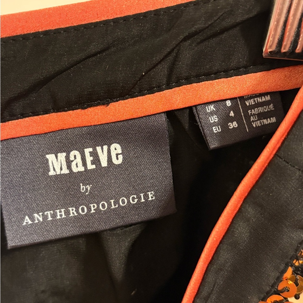 Anthropologie Multicolor Sequin Chevron Mini Skirt - Picture 6 of 6